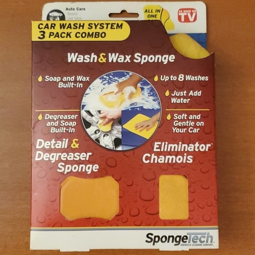 Wash & Wax Sponge 3 Pack Combo by Sponge Tech